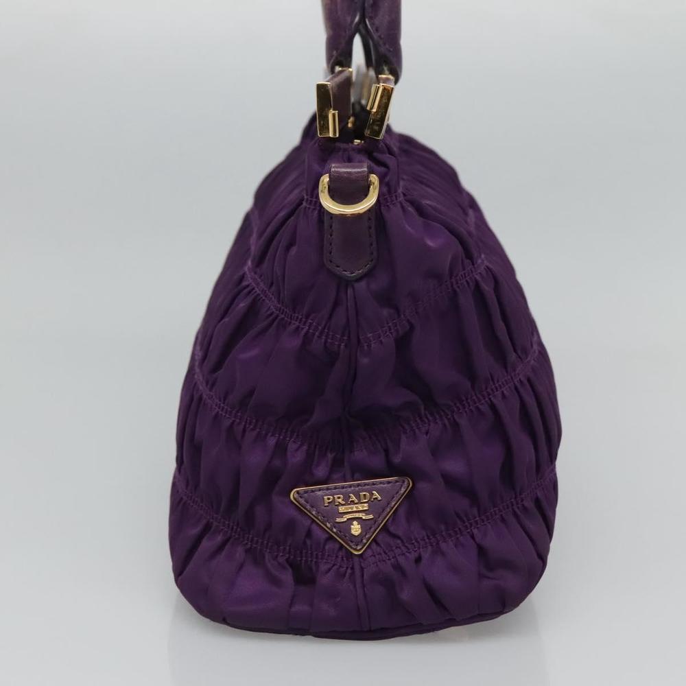 PRADA Hand Bag Nylon 2way Purple Auth 112537 - Picture 4 of 16
